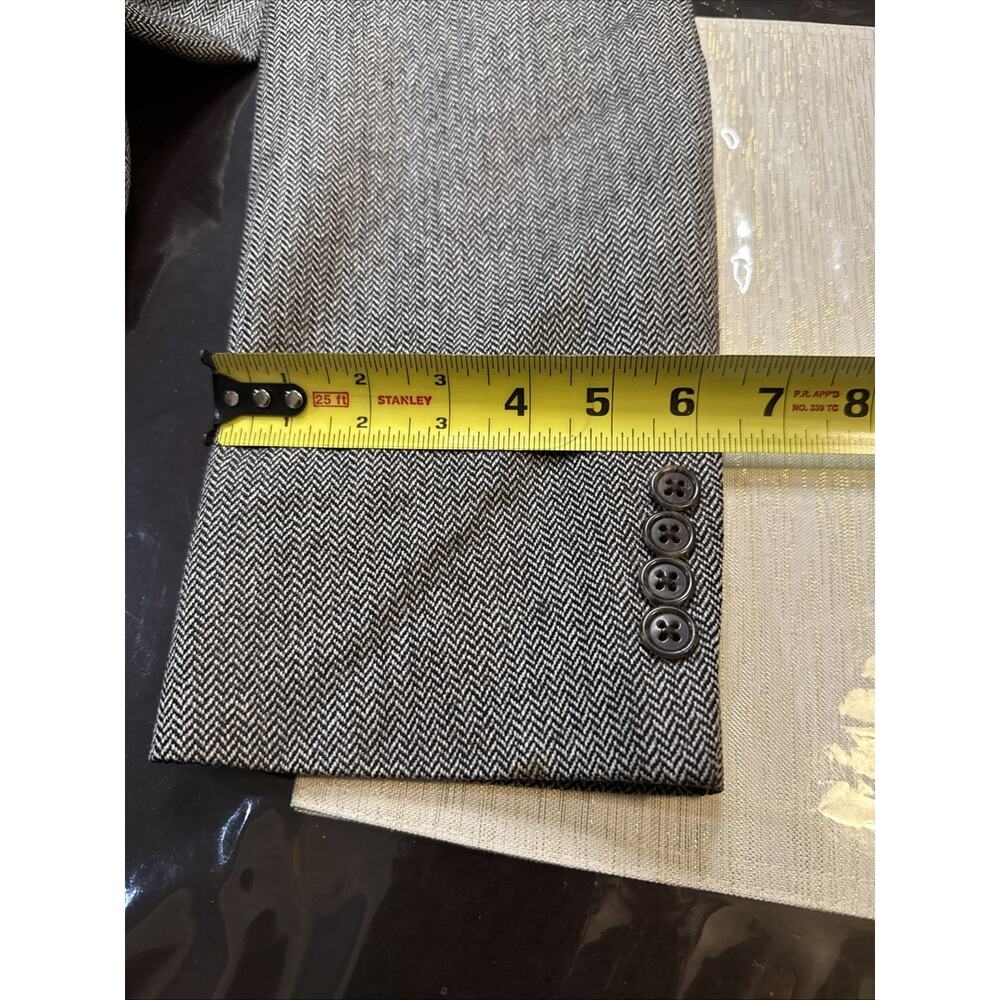 Hart Schaffner Marx Blazer Men 42R Herringbone Three Button - Picture 12 of 14